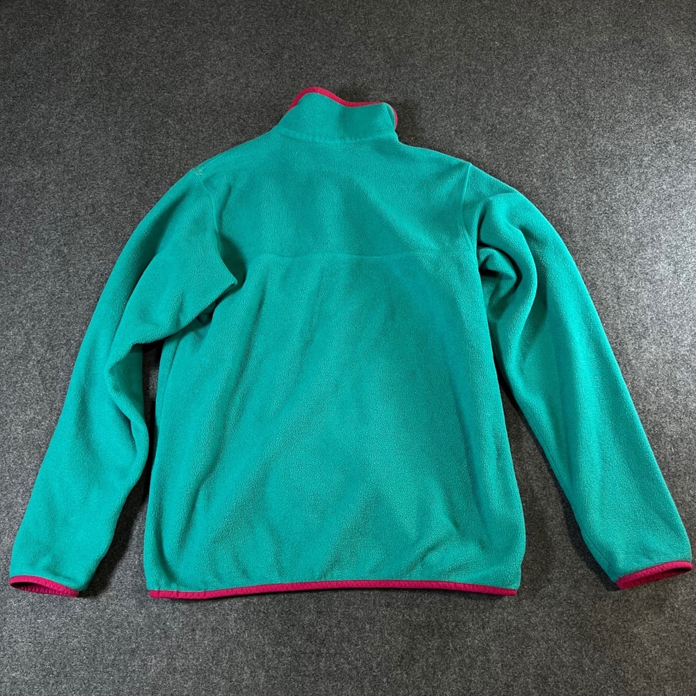 Patagonia Synchilla Fleece Pullover Teal Pink Trim Snap-T Women's Large - Picture 2 of 13